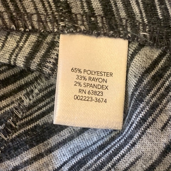 Christopher & Banks Midi Skirt Medium Navy Blue and Gray Casual A-Line Pull-on - Picture 4 of 8